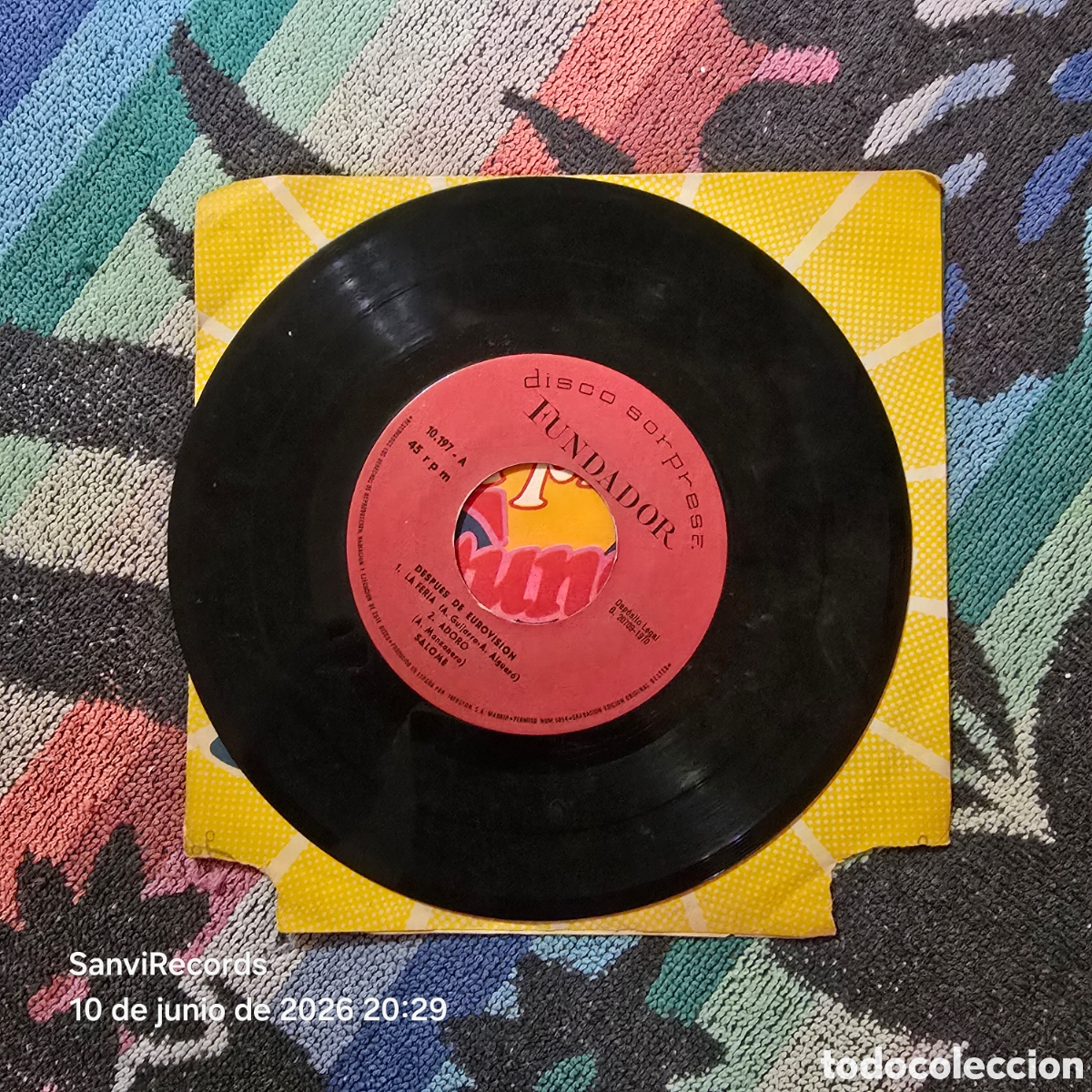 Discos de vinilo: [EP] SALOM&Eacute;: DESPU&Eacute;S DE EUROVISI&Oacute;N (FUNDADOR) (1970)