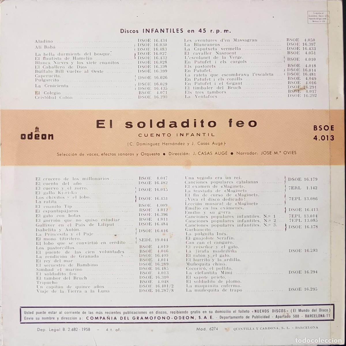 Discos de vinilo: El soldadito feo. Cuento infantil. Vinilo single. - Foto 2
