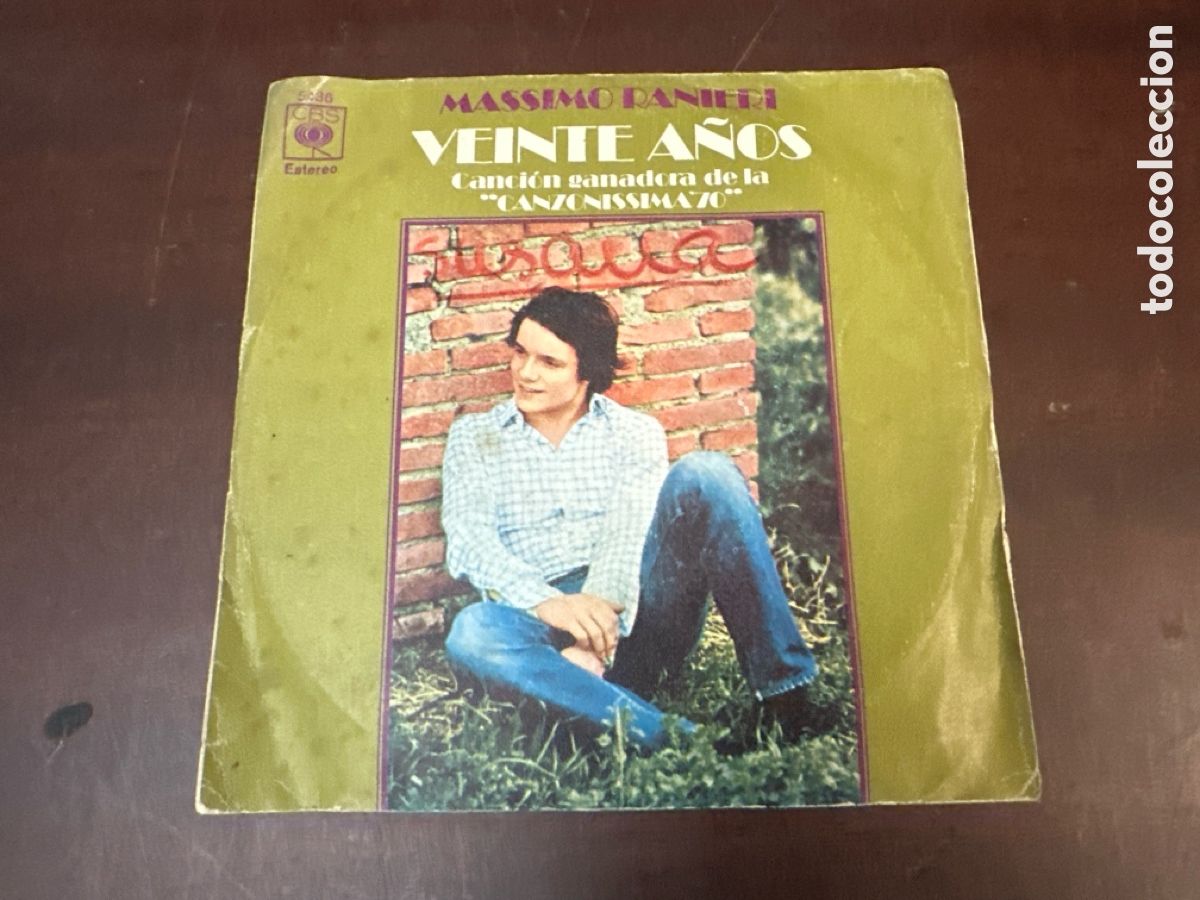 Discos de vinilo: MASSIMO RANIERI - VEINTE A&Ntilde;OS SINGLE 1971 EDICION ESPA&Ntilde;OLA
