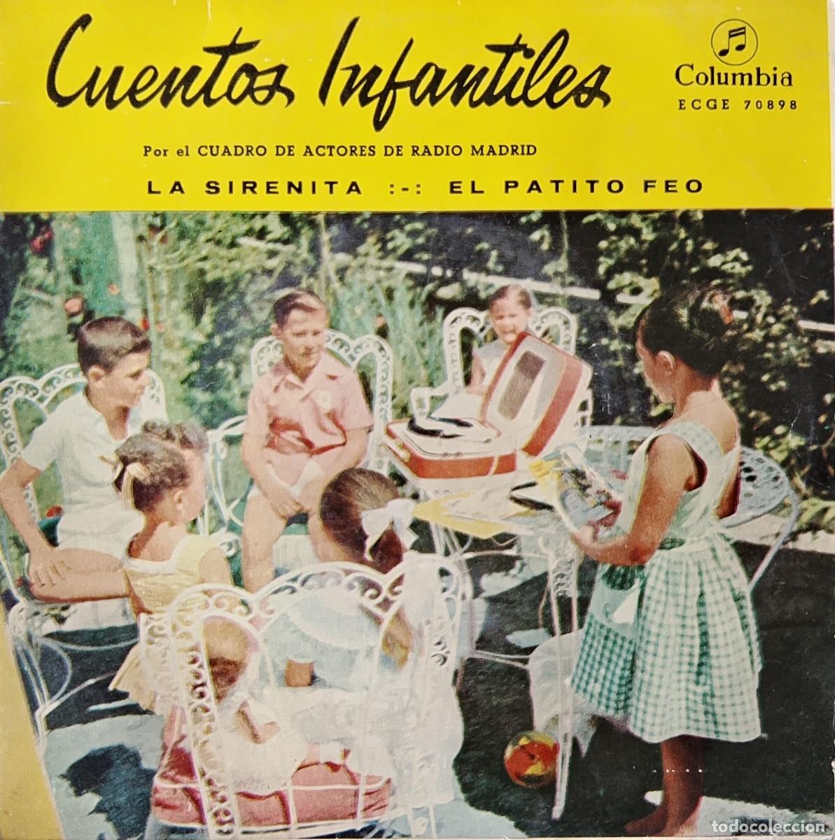 Discos de vinilo: Cuentos infantiles. La sirenita / El patito feo. Vinilo single.