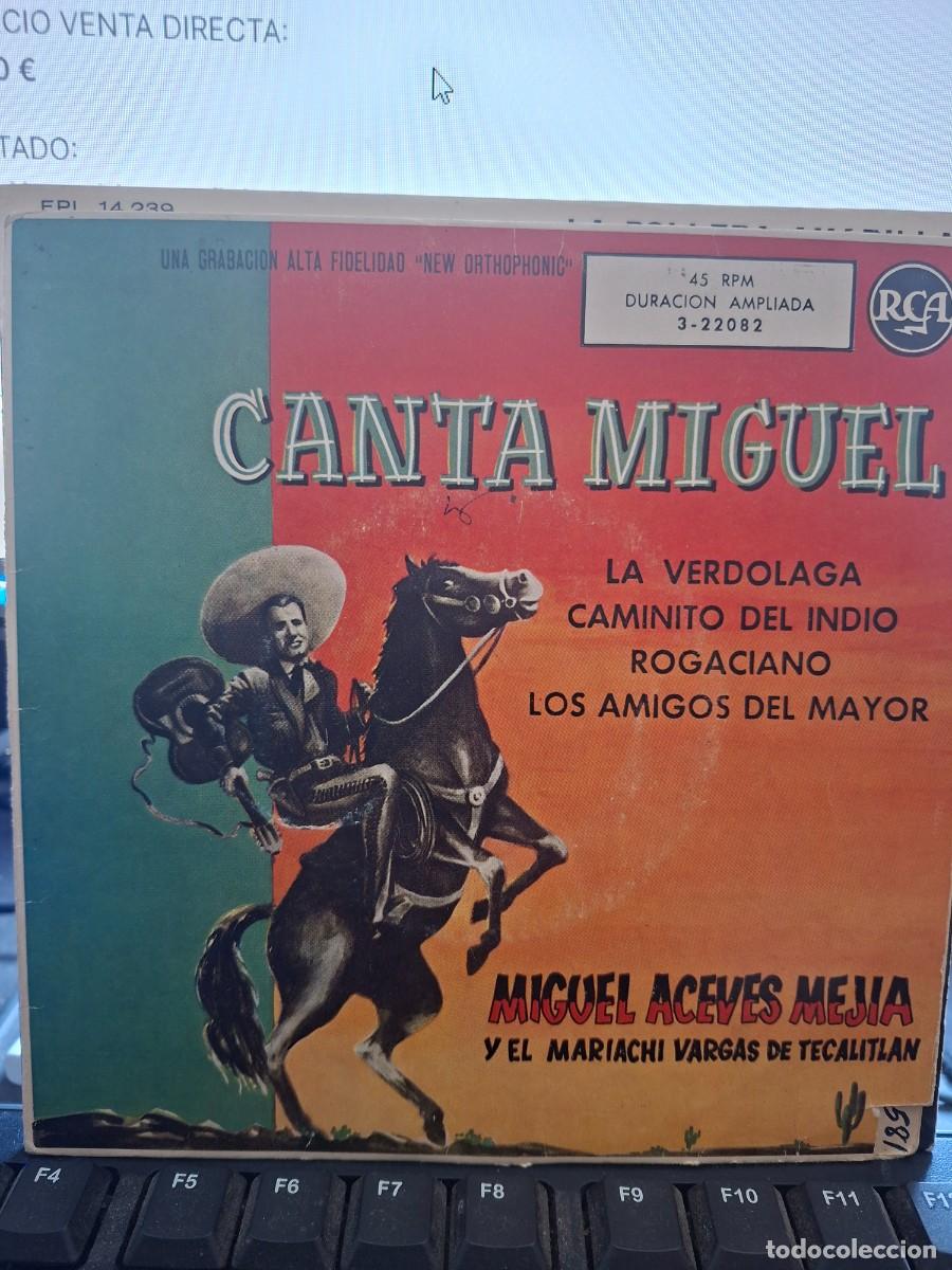 Discos de vinilo: MIGUEL ACEVES MEJIA - LA VERDOLAGA - EP DE VINILO - C-45