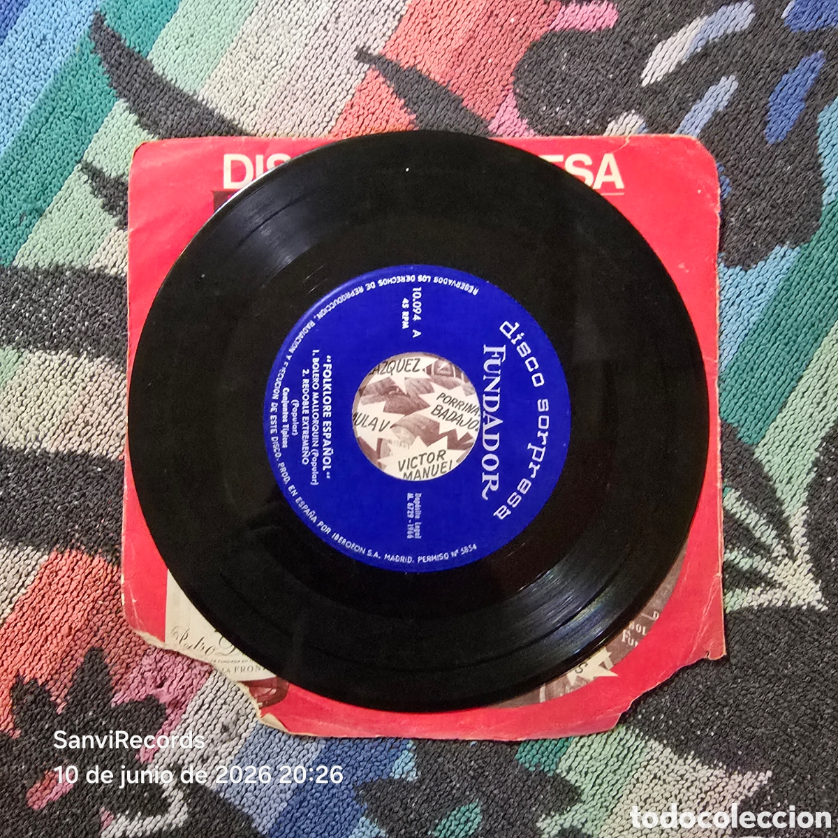 Discos de vinilo: [EP] CONJUNTOS T&Iacute;PICOS: FOLKLORE ESPA&Ntilde;OL (FUNDADOR) (1966)