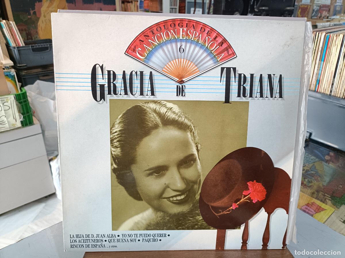 Discos de vinilo: Gracia de Triana - Antolog&iacute;a de la Canci&oacute;n Espa&ntilde;ola, n&ordm; 6 - LP. sello EMI 1986