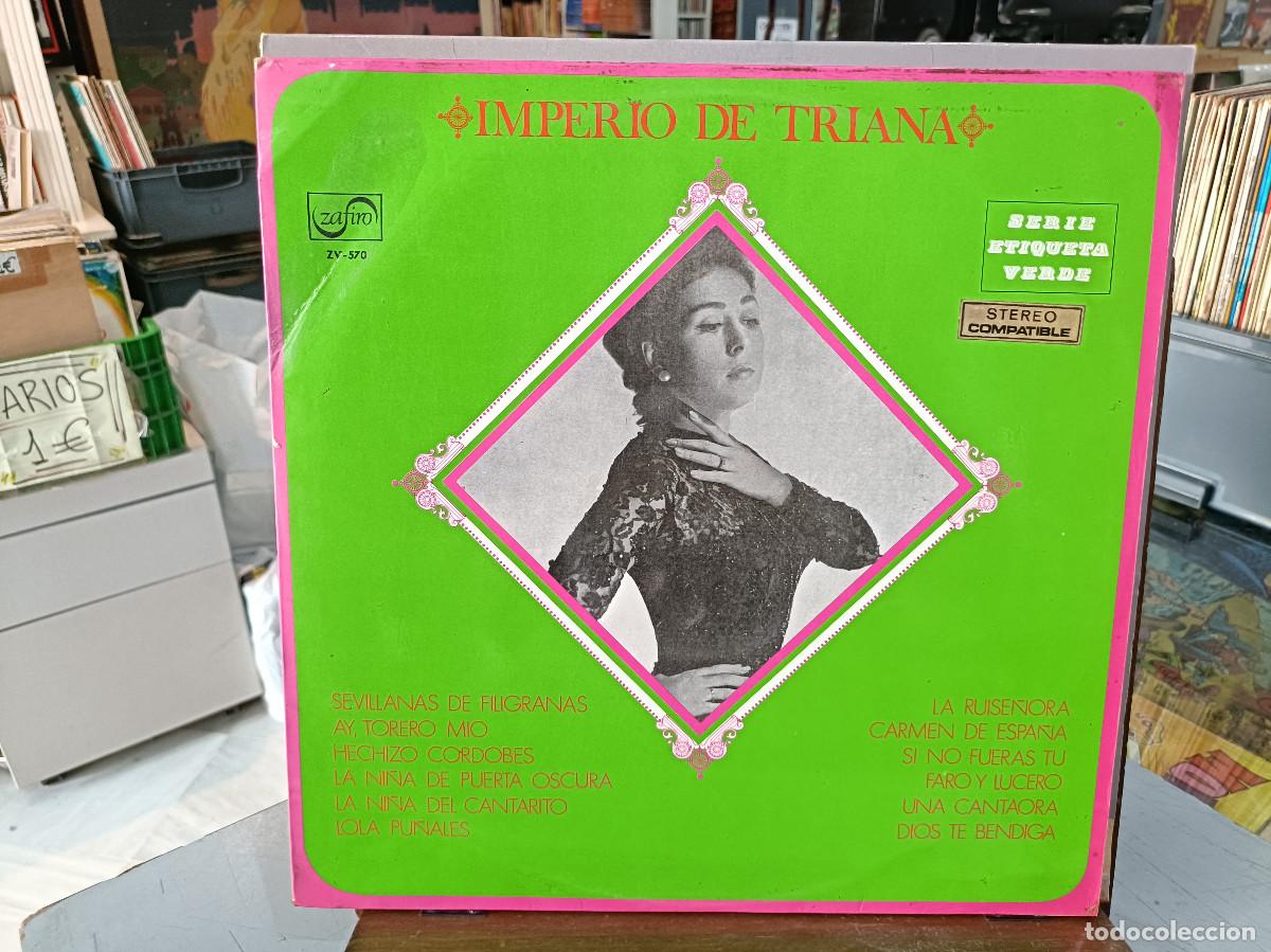 Discos de vinilo: Imperio de Triana - Sevillanas de Filigranas, Ay Torero m&iacute;o, Lola Pu&ntilde;ales, ... - LP. Zafiro 1970