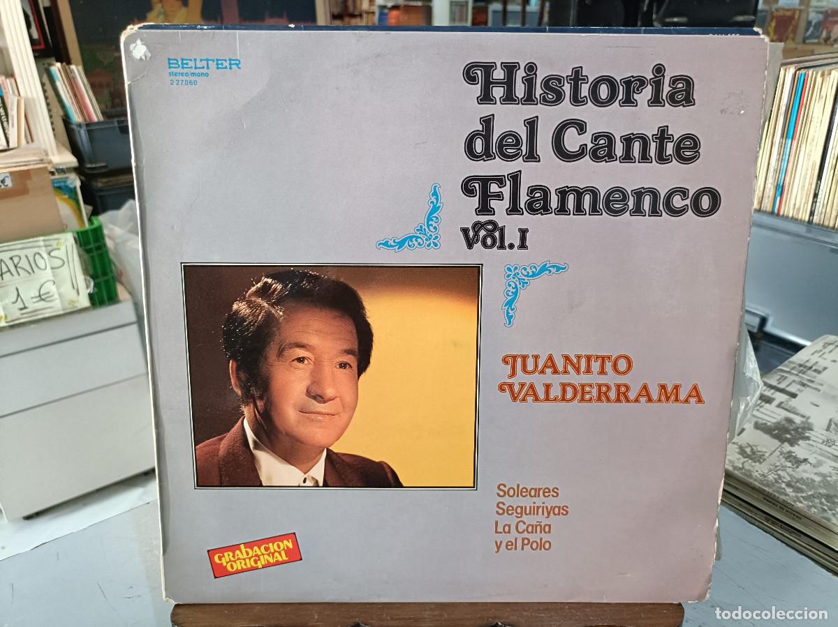 Discos de vinilo: Juanito Valderrama - Historia del Cante Flamenco, vol. I - LP. sello Belter 1979