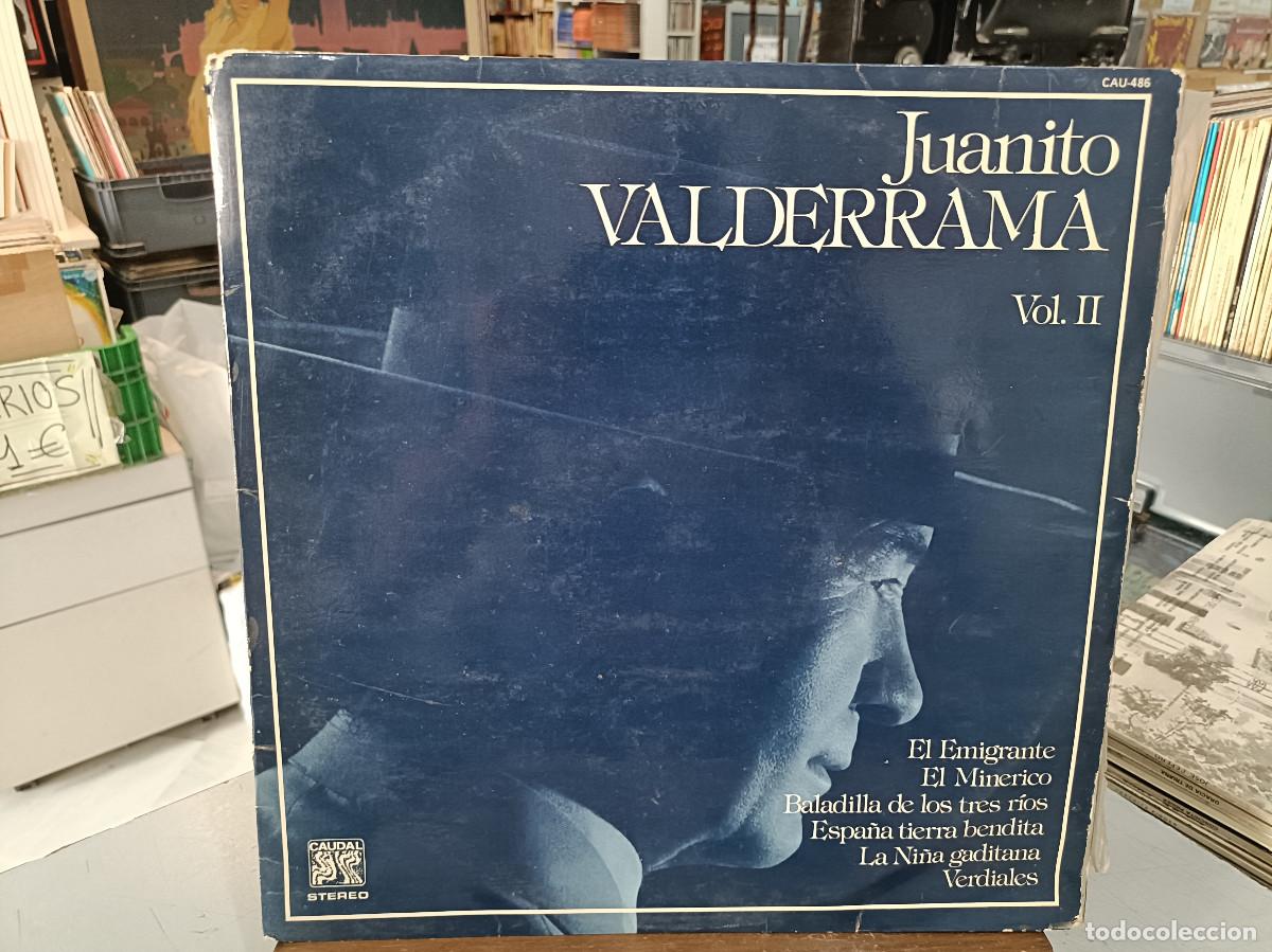 Discos de vinilo: Juanito Valderrama, Vol. II - El Emigrante, El Minerico, Verdiales, ... - LP. sello Caudal 1977