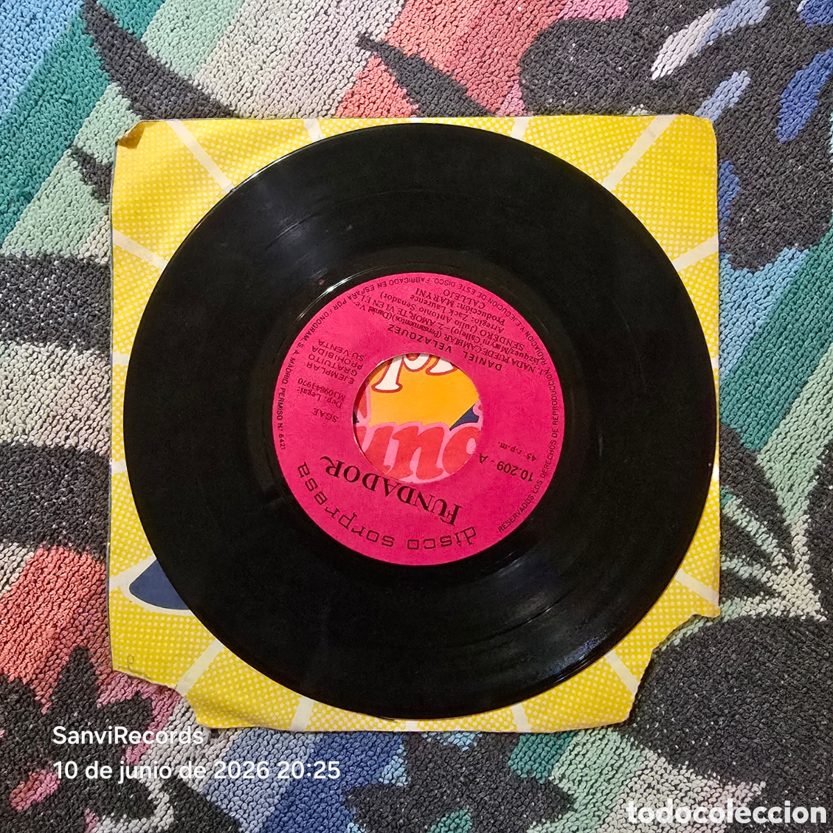 Discos de vinilo: [EP] DANIEL VEL&Aacute;ZQUEZ: NADA PUEDE CAMBIAR... (FUNDADOR) (1970)