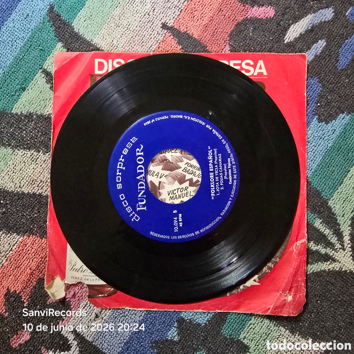 Discos de vinilo: [EP] CONJUNTOS T&Iacute;PICOS: FOLKLORE ESPA&Ntilde;OL (FUNDADOR) (1970)