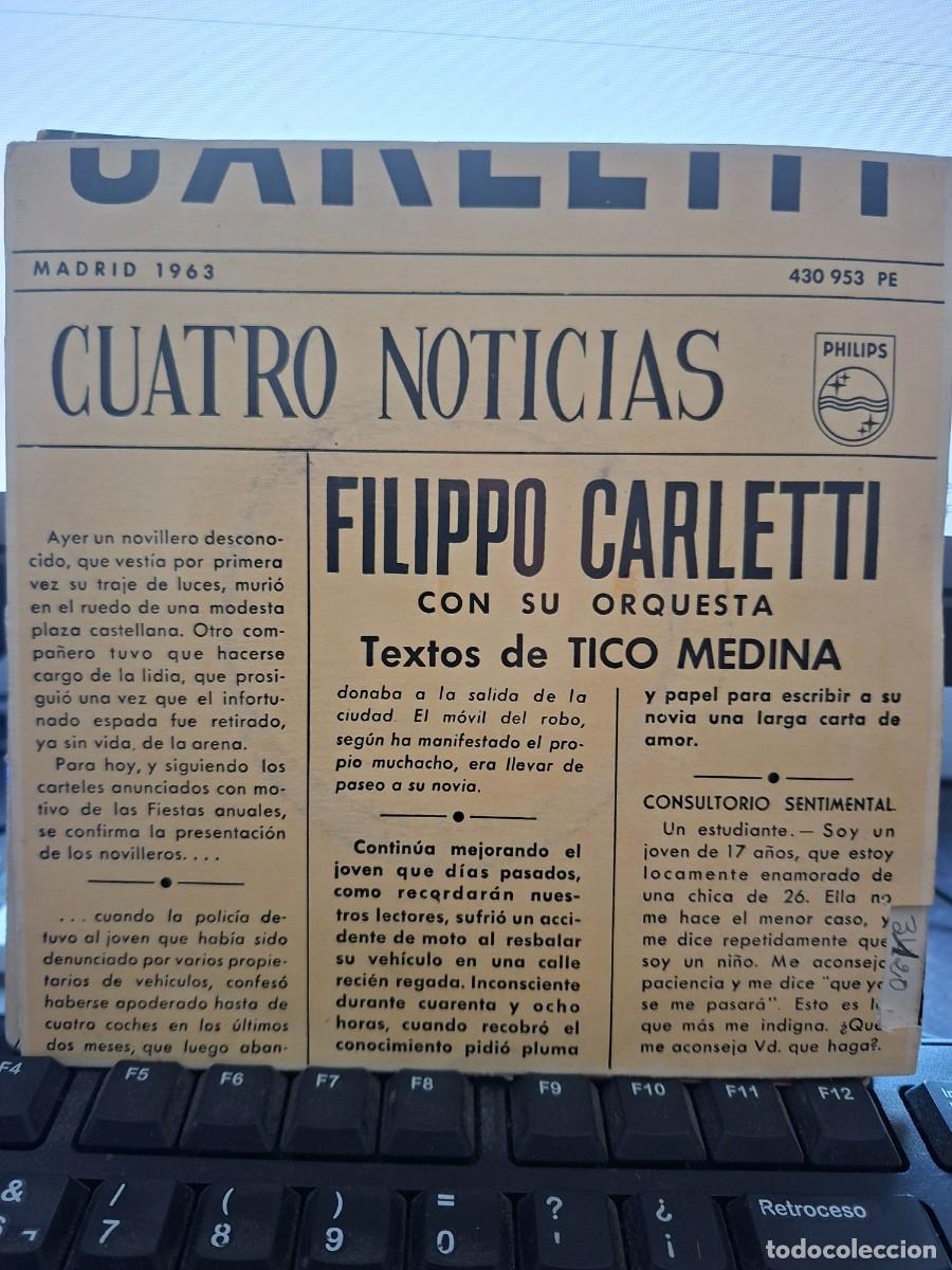 Discos de vinilo: FILIPPO CARLETTI - CUANDO PASE TODO - EP DE VINILO C- 51