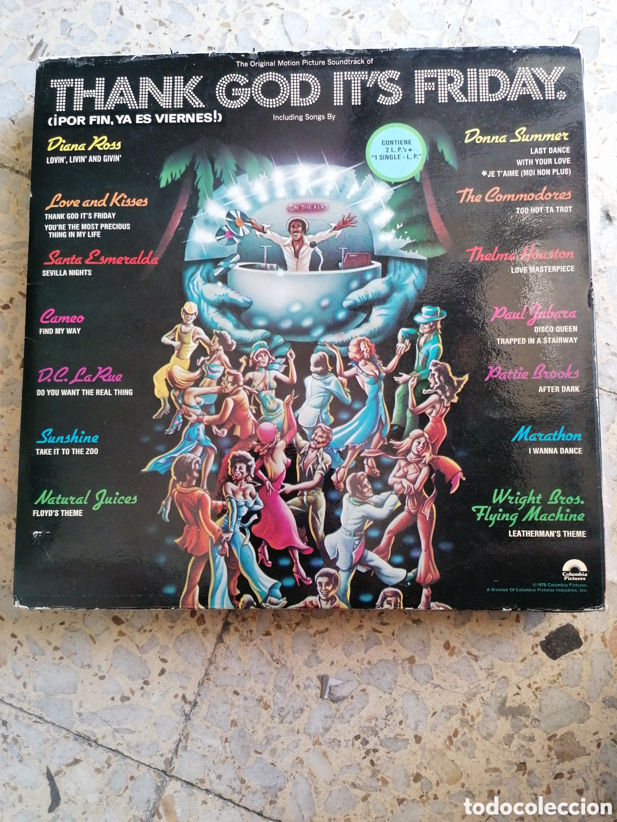 Disques de vinyle: 3 LP POR FIN YA ES VIERNES THANK GOD ITS FRIDAY SPAIN 1978 INSERT