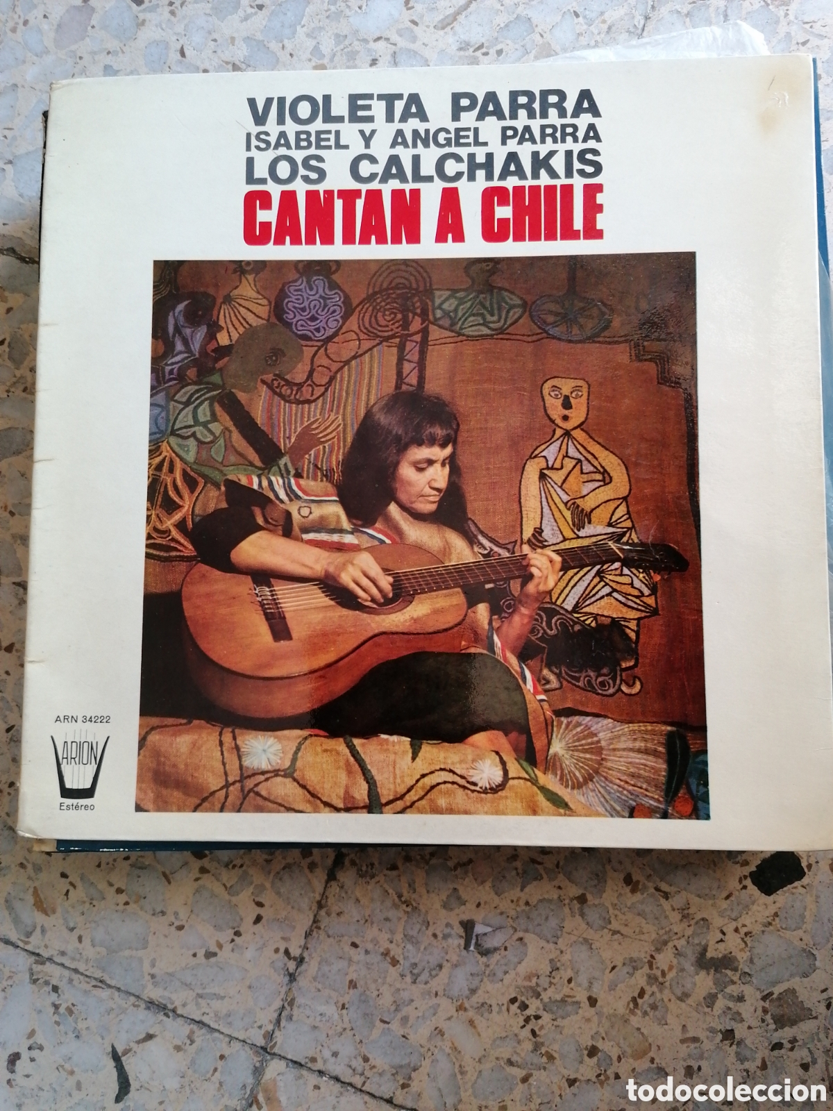 Discos de vinilo: LP VIOLETA PARRA ISABEL ANGEL PARRA LOS CALCHAKIS CANTAN A CHILE 1974 ESPA&Ntilde;A PORTADA DOBLE