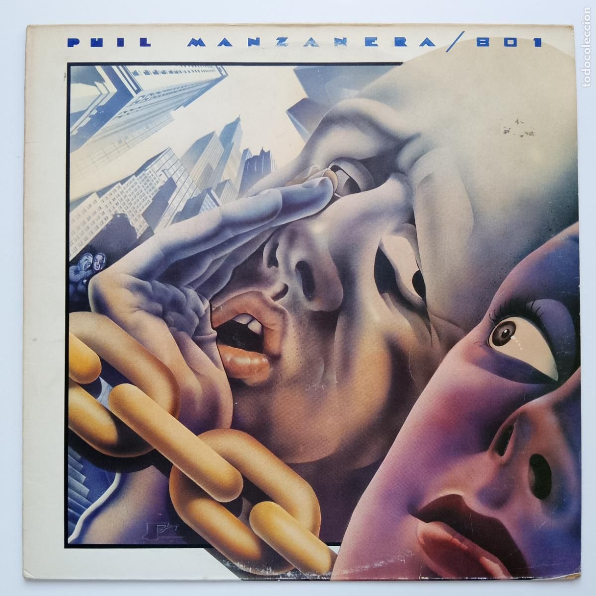 Discos de vinilo: Phil Manzanera+801-Listen Now (LP Polydor 1977) ed. original UK. Brian Eno. Roxy Music, Robert Fripp