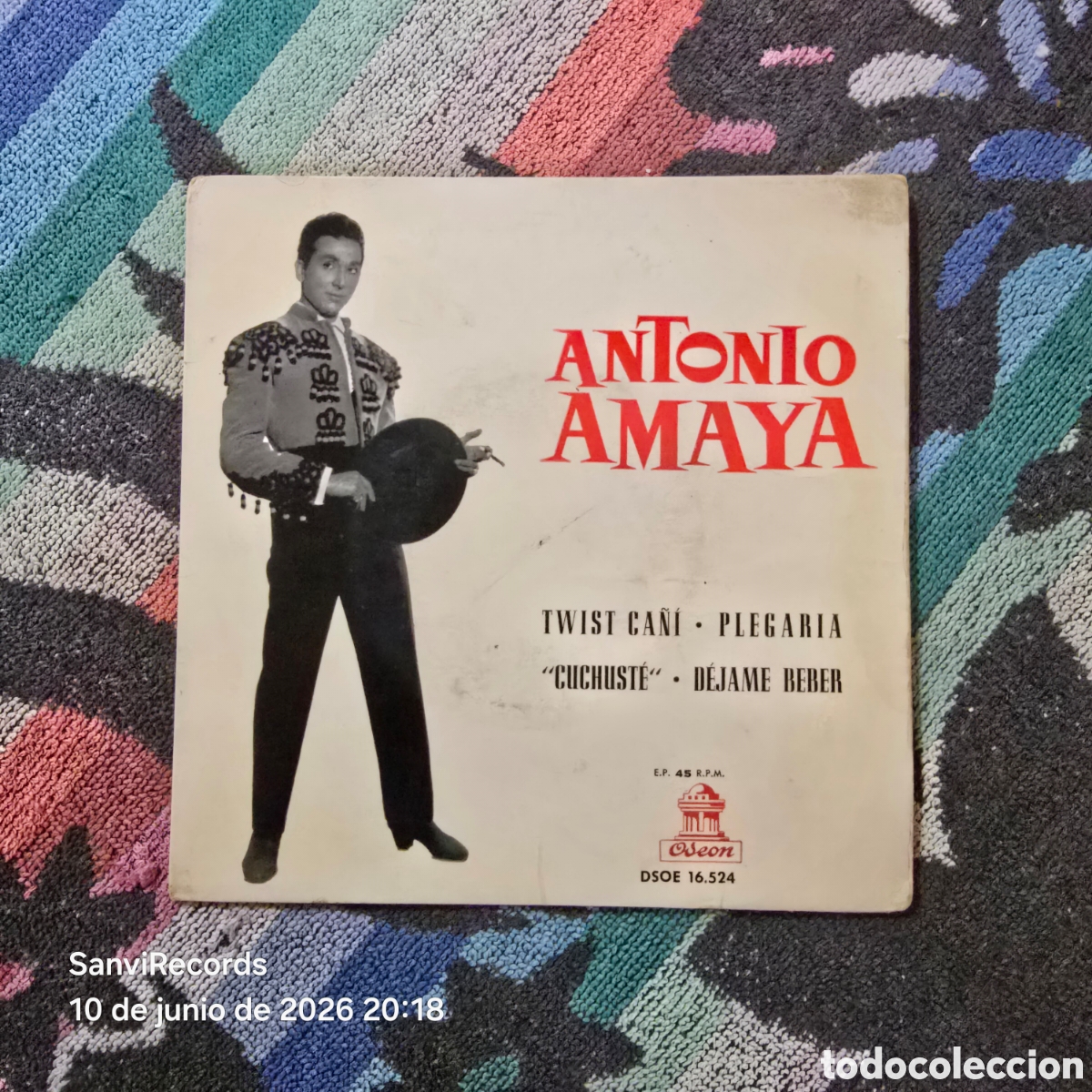 Discos de vinilo: [EP] ANTONIO AMAYA: TWIST CA&Ntilde;&Iacute;... (ODEON) (1963)