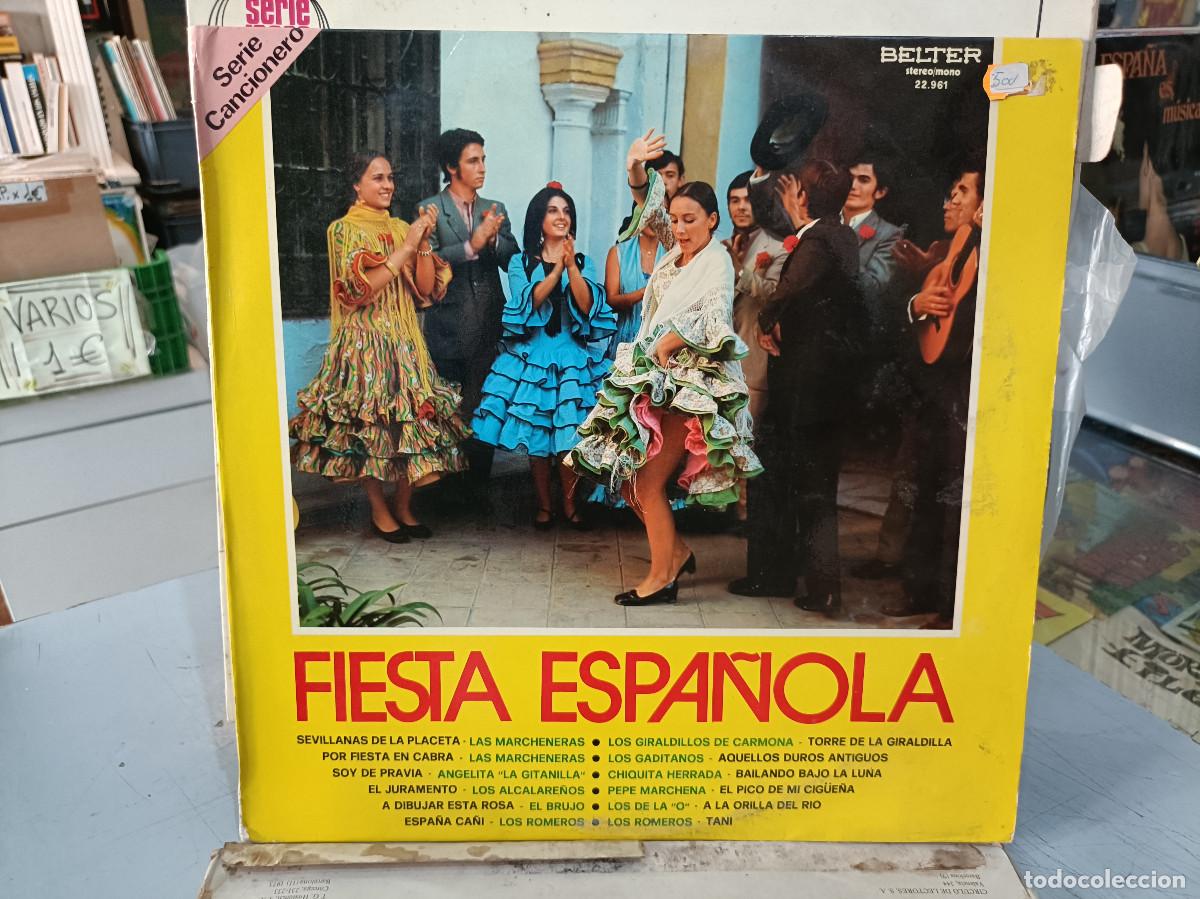 Discos de vinilo: Fiesta Espa&ntilde;ola - Las Marcheneras, La Gitanilla, El Brujo, Tani, ... - LP. sello Belter 1974