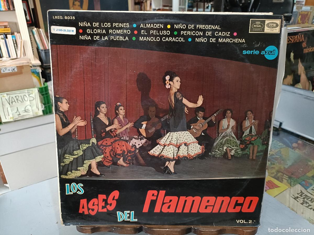 Discos de vinilo: Los Ases del Flamenco, vol. 2 - Ni&ntilde;a de los Peines, Almaden, El Peluso, ... - LP. sello EMI 1968