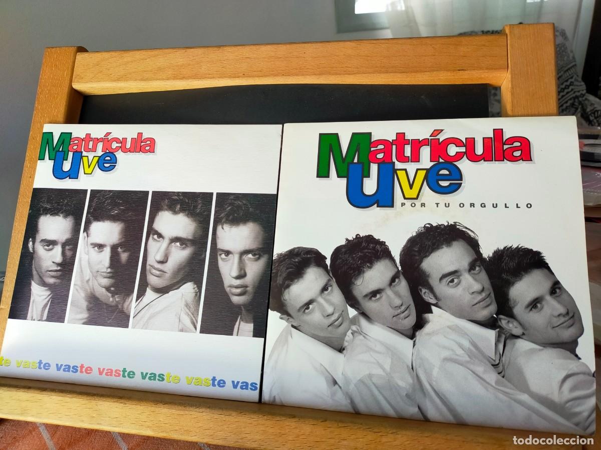 Discos de vinilo: MATR&Iacute;CULA UVE. LOTE DE 2 SINGLES. POR TU ORGULLO - TE VAS. 1992