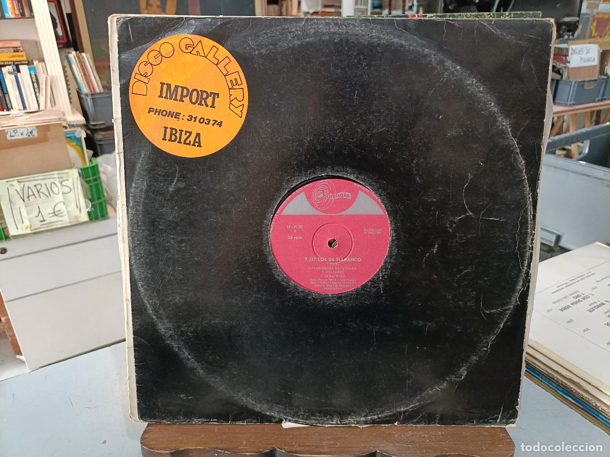 Discos de vinilo: 9 Estilos de Flamenco - Ca&ntilde;a, Fandangos Naturales, Soleares, Seguiriyas, ... - LP. Sinton&iacute;a 1968