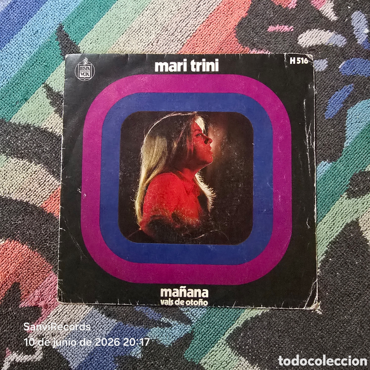 Discos de vinilo: [SINGLE] MARI TRINI: MA&Ntilde;ANA - VALS DE OTO&Ntilde;O (HISPAVOX) (1969)