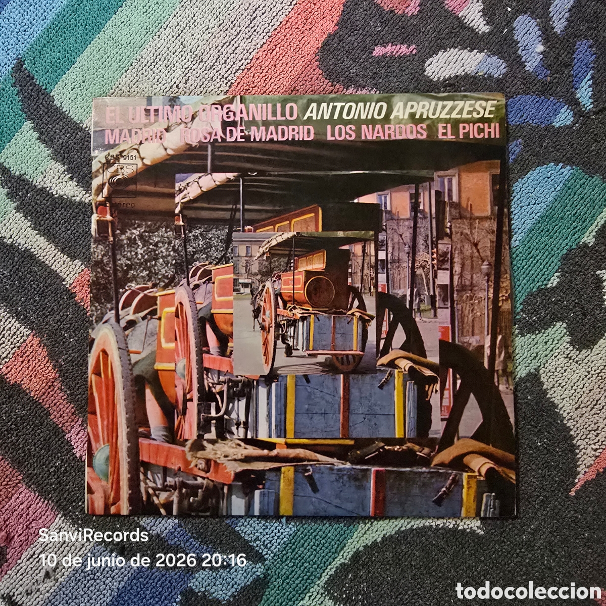 Discos de vinilo: [SINGLE] ANTONIO APRUZZER: EL &Uacute;LTIMO ORGANILLO (CBS) (1971)