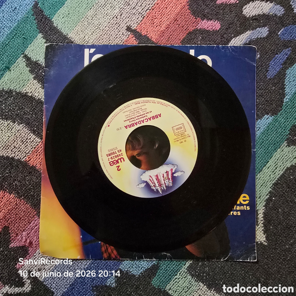 Discos de vinilo: [SINGLE] ST&Eacute;PHANE - CATHERINE FERRY: LENFANT DO - ABBACADABRA (WEA) (1983) - Foto 3