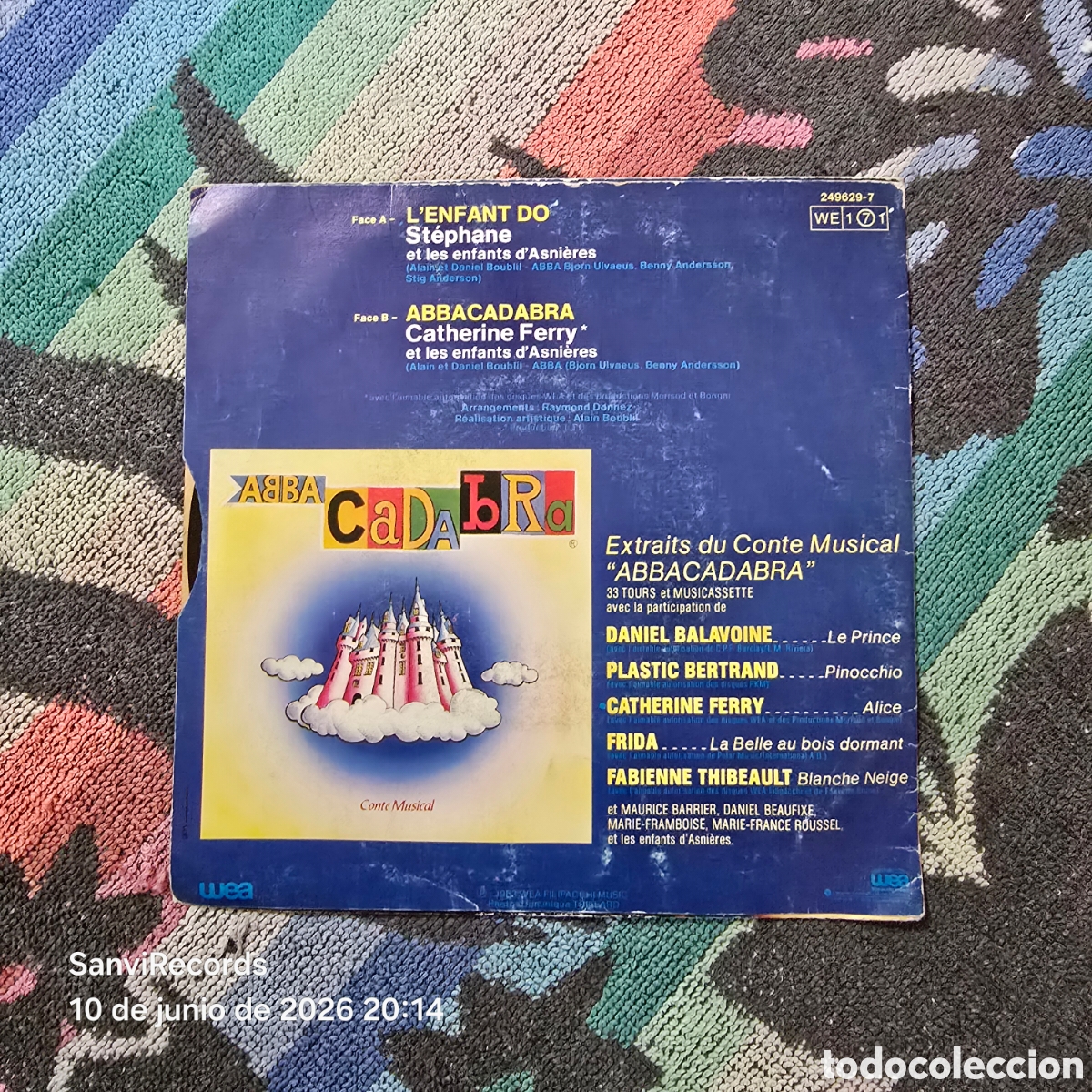 Discos de vinilo: [SINGLE] ST&Eacute;PHANE - CATHERINE FERRY: LENFANT DO - ABBACADABRA (WEA) (1983) - Foto 4