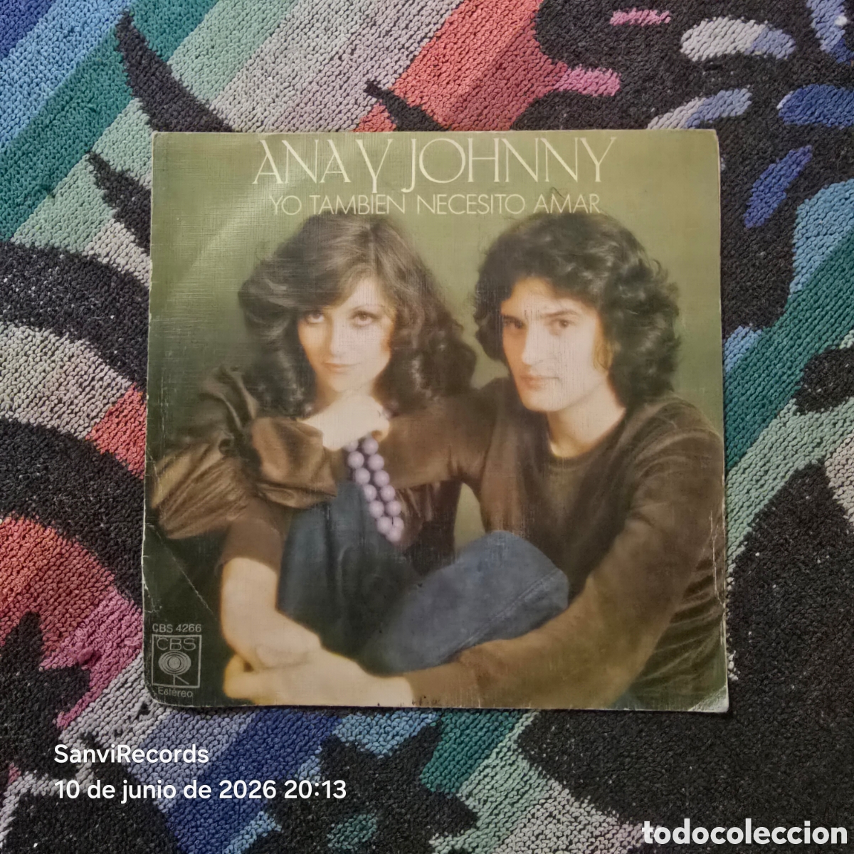 Discos de vinilo: [SINGLE] ANA Y JOHNNY: YO TAMBI&Eacute;N NECESITO AMAR - DONDE PUEDA RESPIRAR (CBS) (1976)