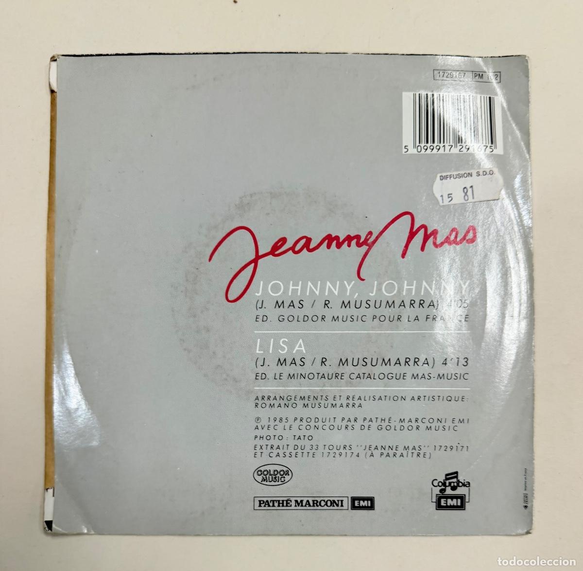 Discos de vinilo: Jeanne Mas - Johnny Johnny - Foto 2