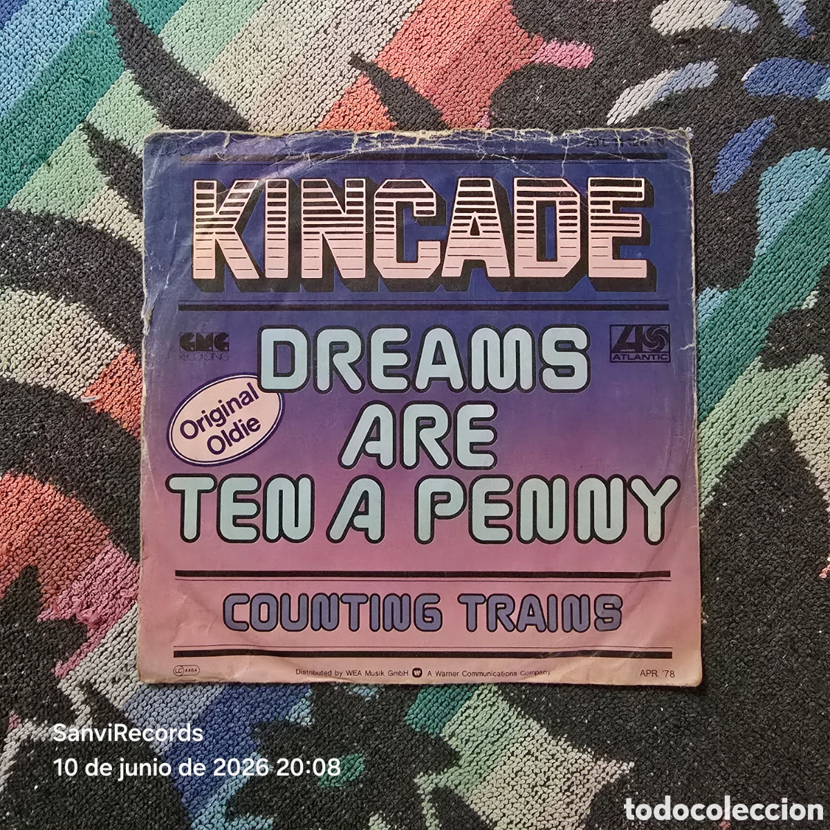 Discos de vinilo: [SINGLE] KINCADE: DREAMS ARE TEN A PENNY - COUNTING TRAINS (ATLANTIC) (1978)