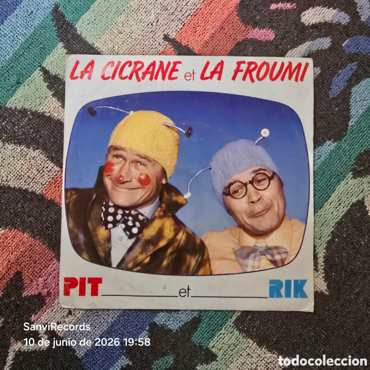 Discos de vinilo: [SINGLE] PIT ET RIK: LA CICRANE ET LA FROUMI - LE PETIT PRATON ROUGE (DISC'AZ) (1981)