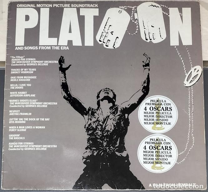 Vinyl-Schallplatten: Platoon - Banda Sonora - LP Atlantic &lrm;ref. 781 742-1. Edici&oacute;n espa&ntilde;ola 1987.