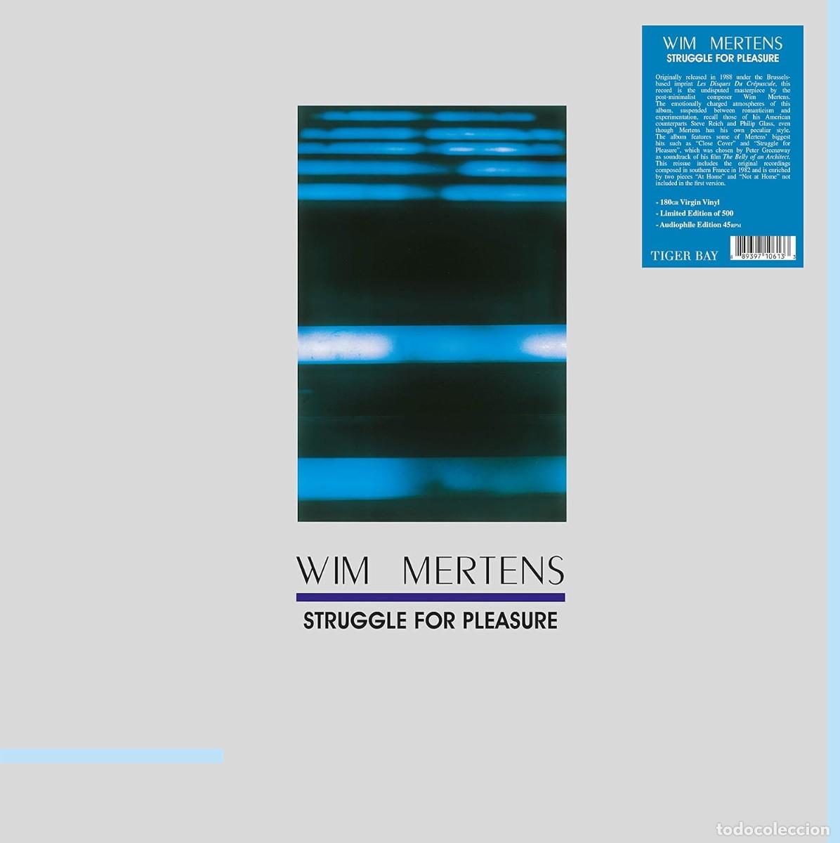 Discos de vinilo: Wim Mertens * LP Vinilo 180g * Struggle For Pleasure * Ltd 500 copias * 45rpm * Precintado!