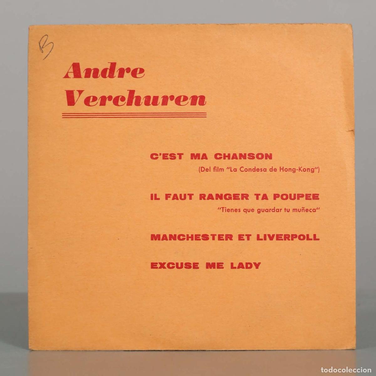 Discos de vinilo: EP. C&acute;est ma chanson / Manchester et Liverpool - Andr&eacute; Verchuren