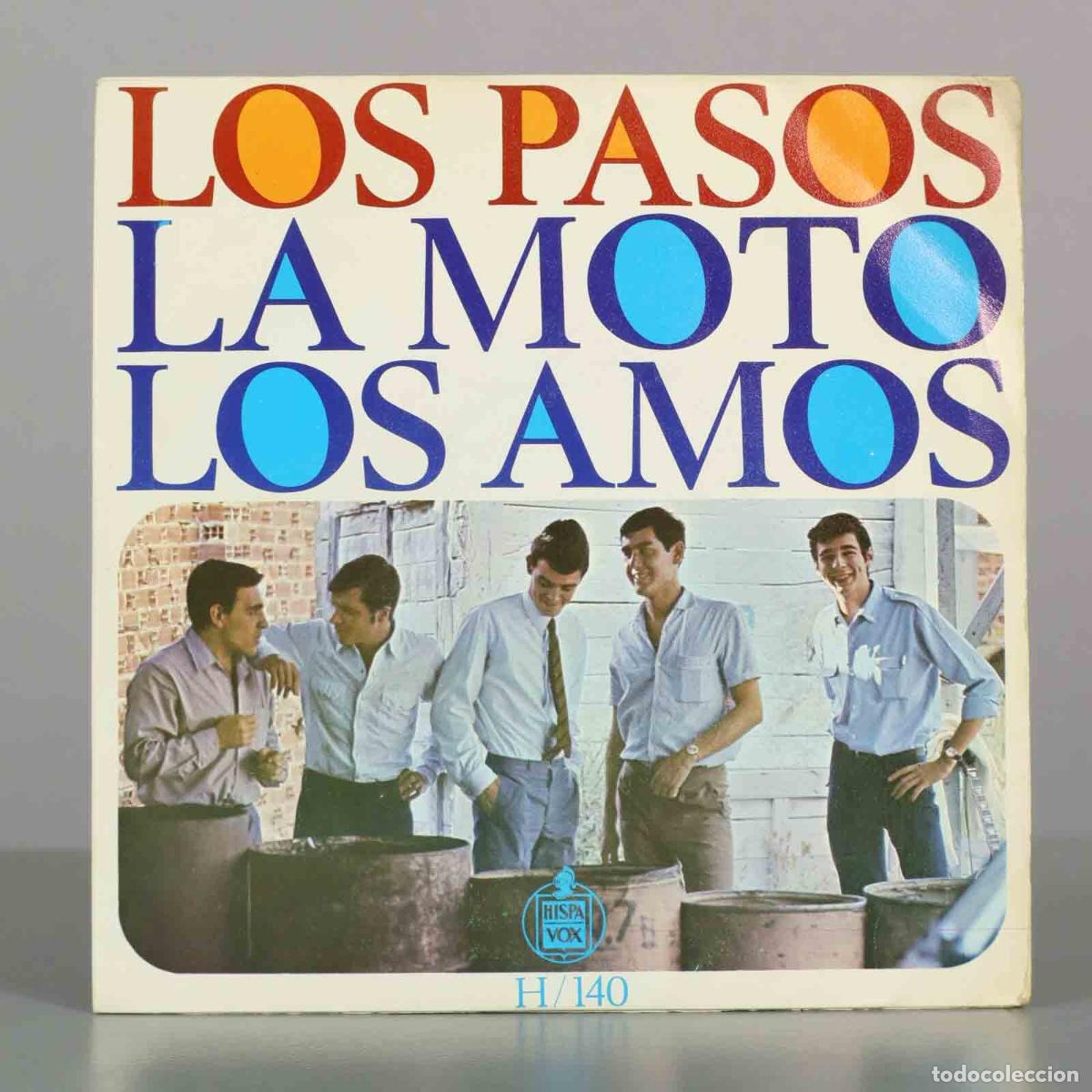 Discos de vinilo: SINGLE. Los Pasos - La Moto / Los Amos
