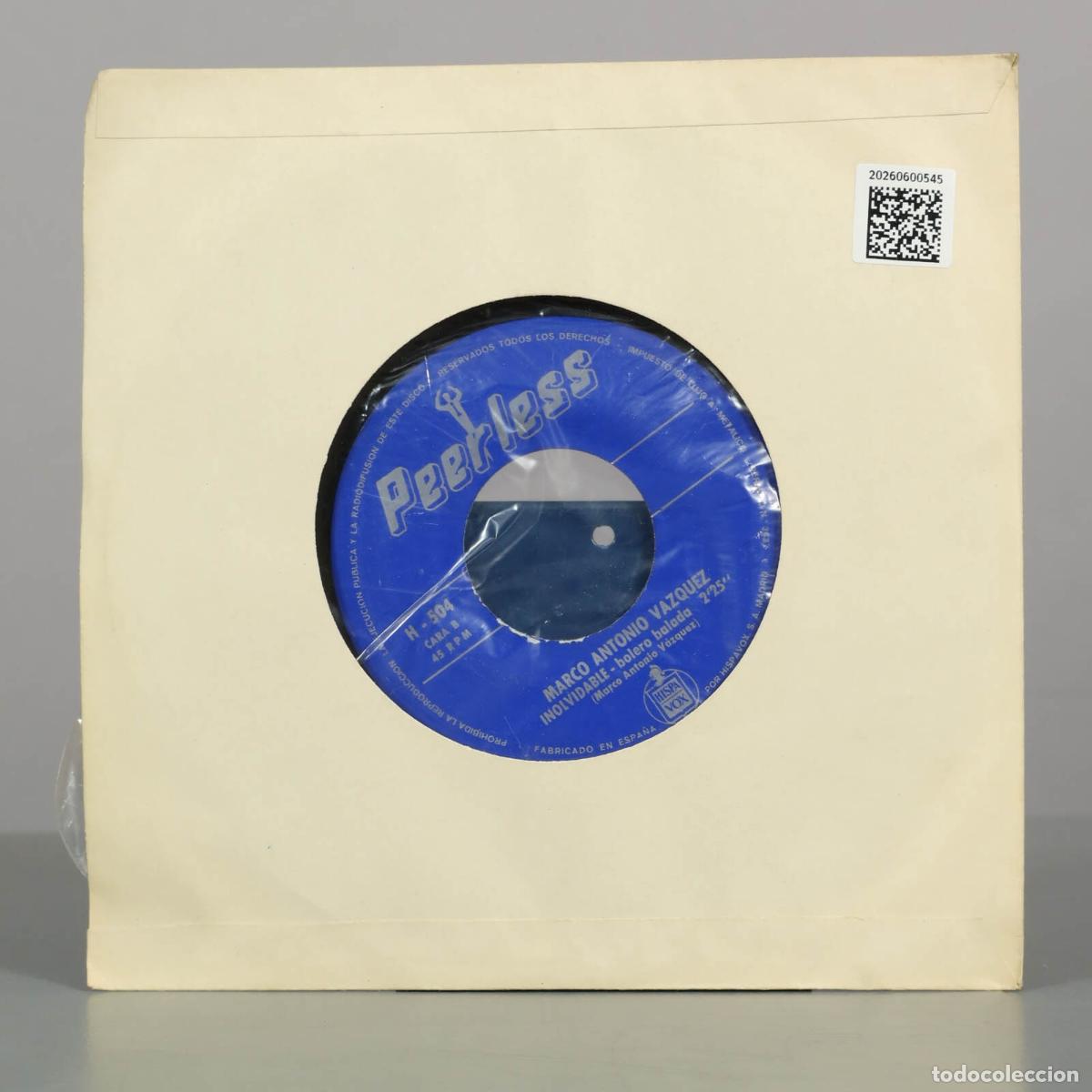 Discos de vinilo: SINGLE. Te vi llorando - Marco Antonio Vazquez - Foto 2