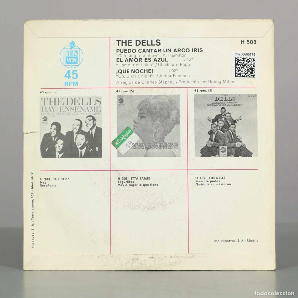Discos de vinilo: SINGLE. The Dells - Can Sing A Rainbow / Love Is Blue - Foto 2