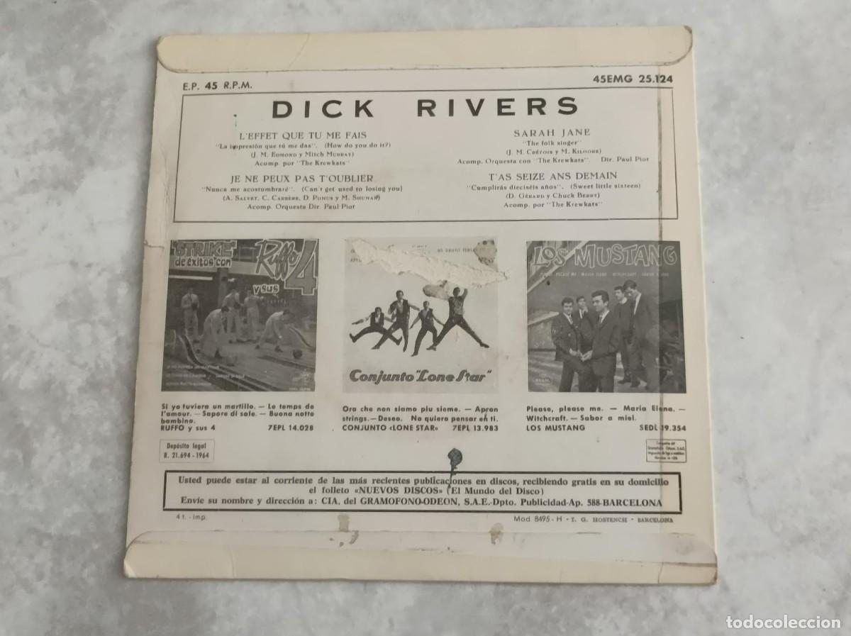 Discos de vinilo: Dick Rivers ep espa&ntilde;ol-dificil- - Foto 2