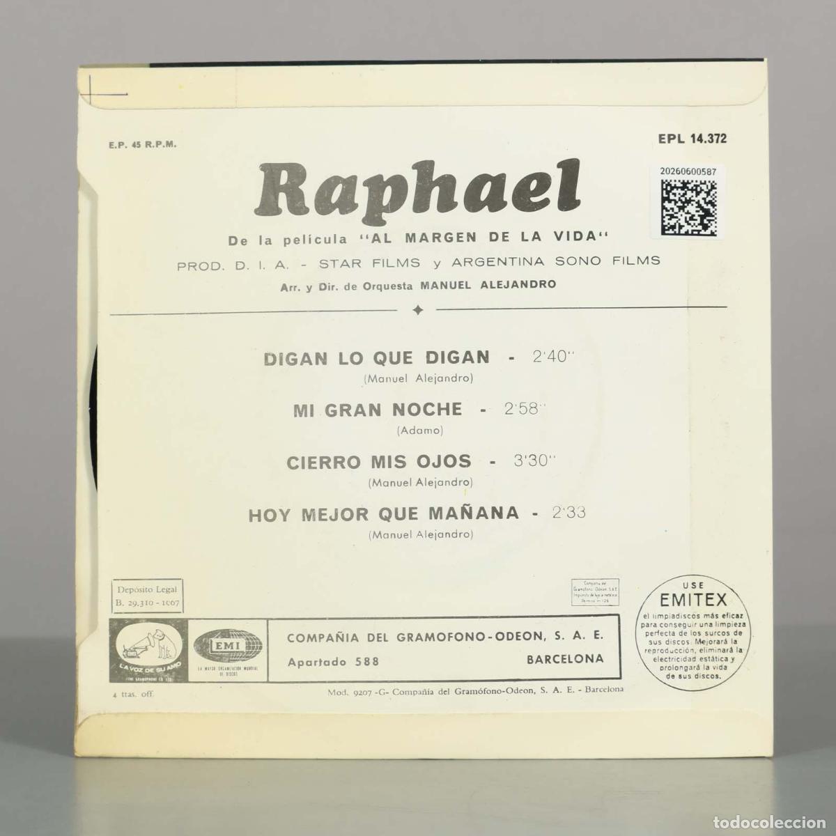 Discos de vinilo: EP. Digan lo que digan - Raphael - Foto 2