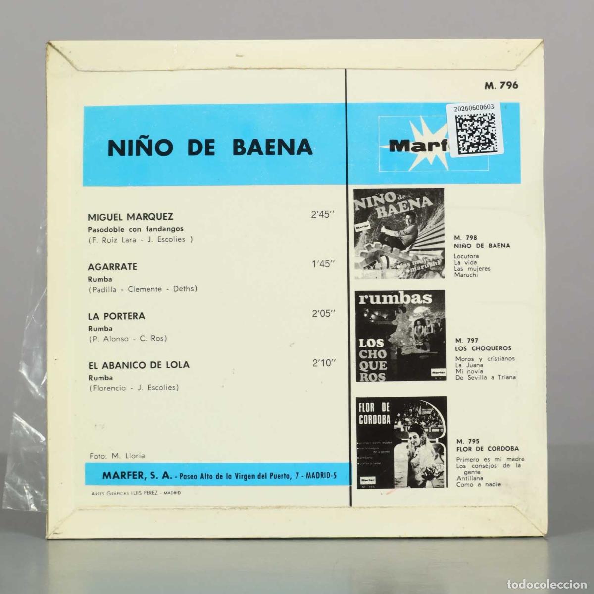 Discos de vinilo: EP. Ag&aacute;rrate - Ni&ntilde;o de Baena - Foto 2