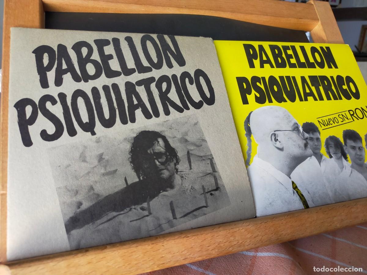 Discos de vinilo: PABELL&Oacute;N PSIQUI&Aacute;TRICO. LOTE DE 2 SINGLES. RON / MR. TOP - &Aacute;BRELO. 1989 - 1991