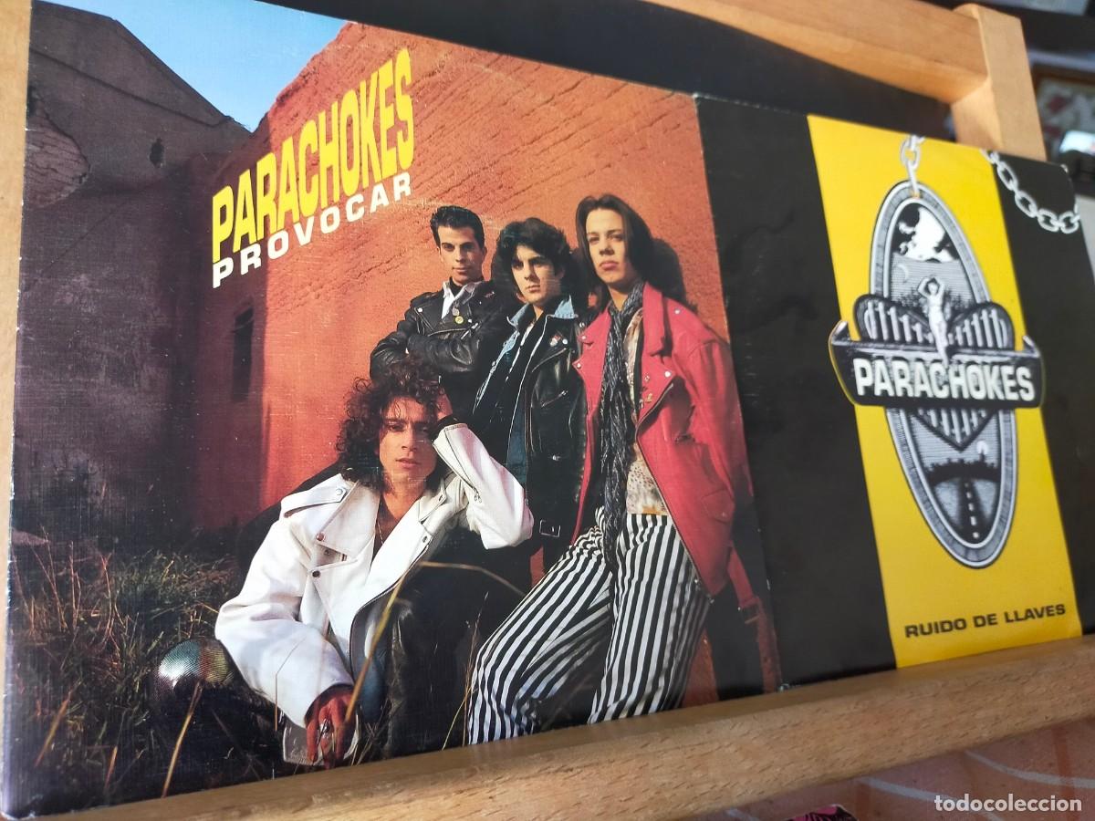 Discos de vinilo: PARACHOKES. LOTE DE 2 SINGLES. RUIDO DE LLAVES / PROVOCAR. HISPAVOX. 1992