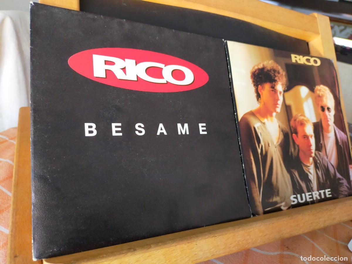 Discos de vinilo: RICO (NACHO GARC&Iacute;A VEGA). LOTE DE 2 SINGLES. B&Eacute;SAME / SUERTE. POLYDOR. 1991 Y 1992