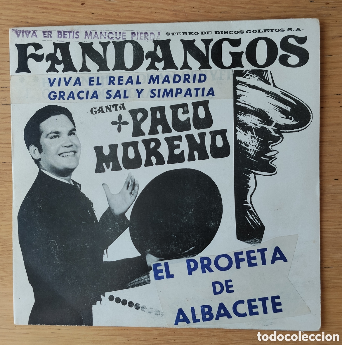 Discos de vinilo: PACO MORENO, EL PROFETA DE ALBACETE : &rdquo;VIVA EL REAL MADRID&rdquo; EP VINILO 1974