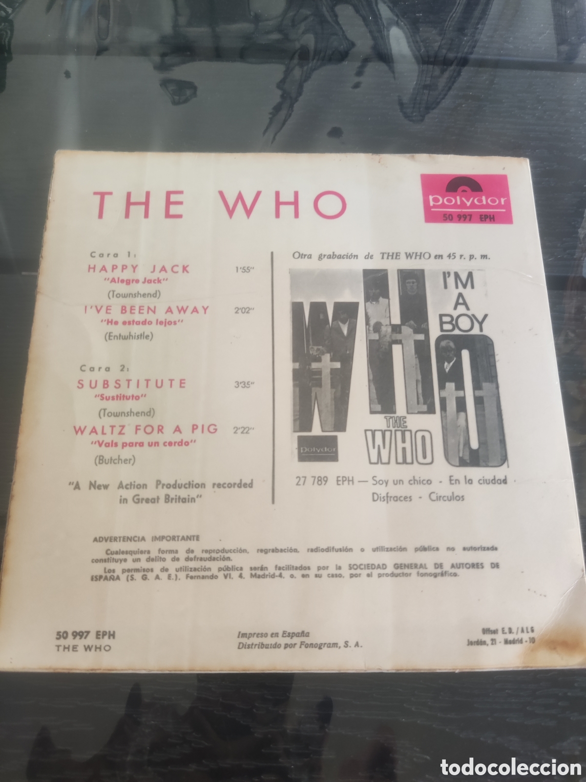 Discos de vinilo: disco the Who Happy Jack+3 - Foto 2