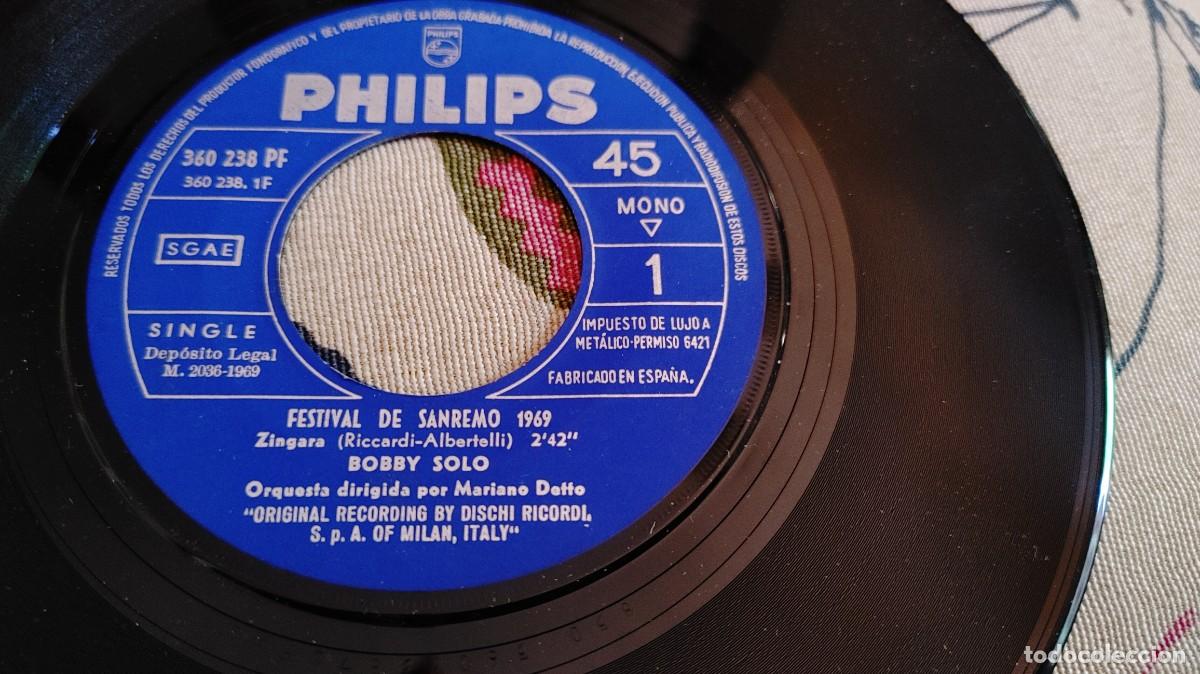 Discos de vinilo: BOBBY SOLO-SINGLE ZINGARA - Foto 3