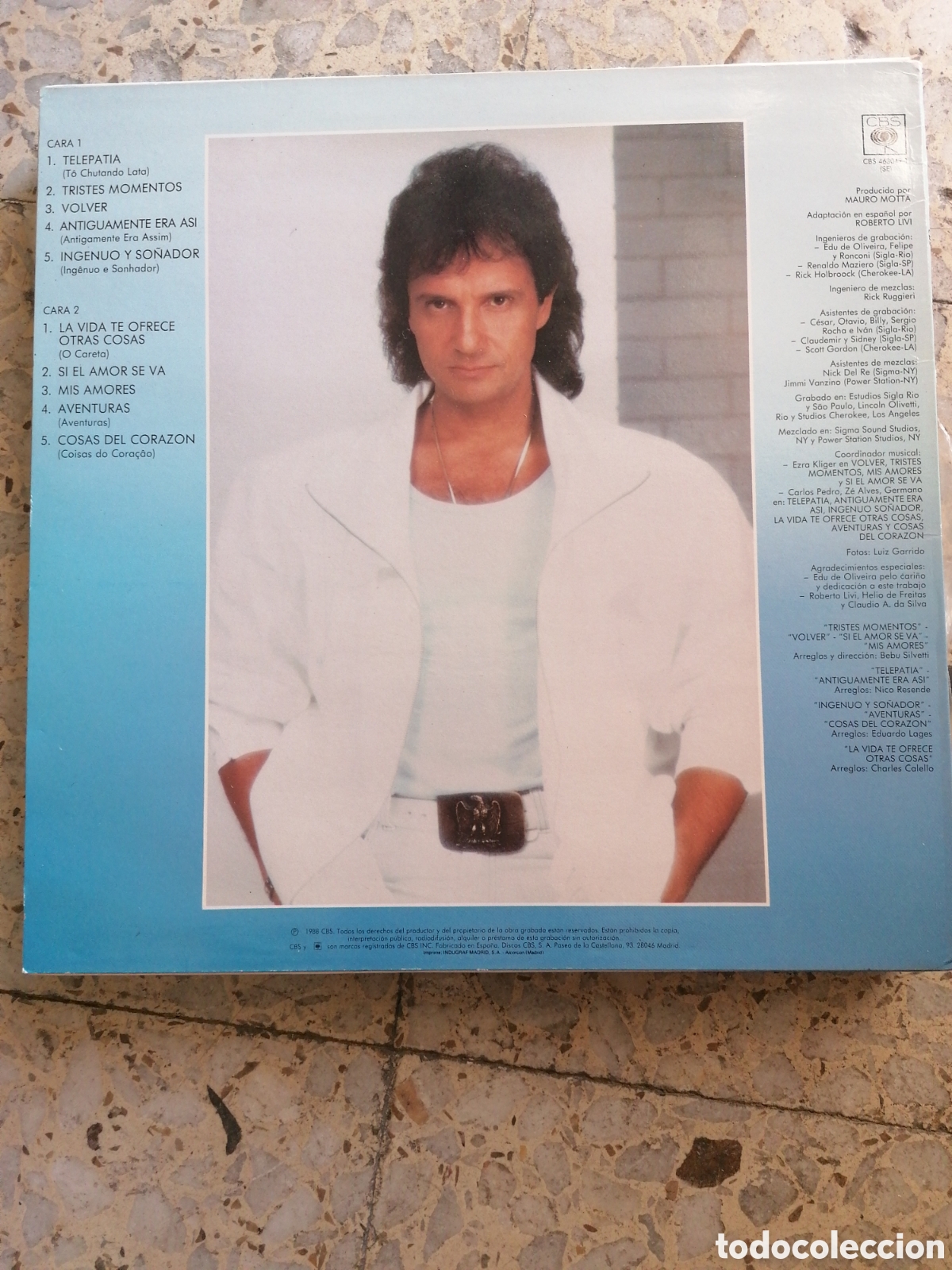 Discos de vinilo: LP ROBERTO CARLOS VOLVER 1988 ESPA&Ntilde;A INSERT - Foto 2