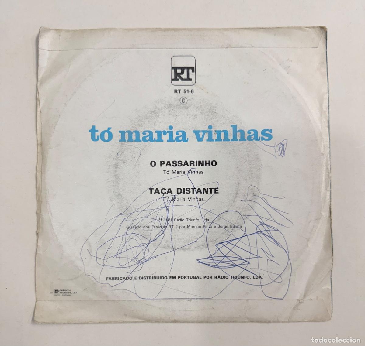 Discos de vinilo: To Maria Vinhas - O passarinho - Foto 2