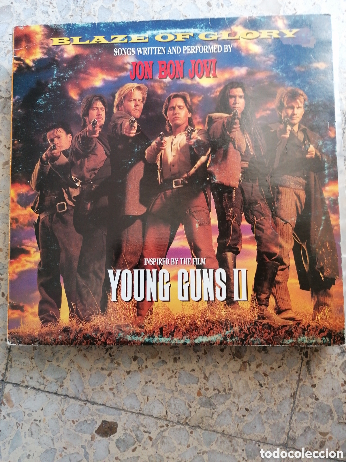 Discos de vinil: LP JON BON JOVI BLAZE OF GLORY YOUNG GUNS II 1990 ESPA&Ntilde;A INSERT
