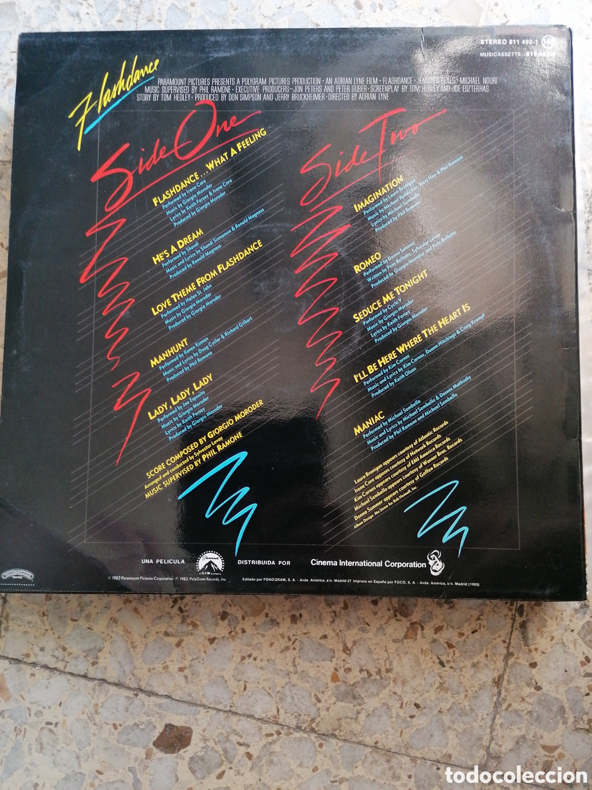 Discos de vinilo: LP FLASHDANCE IRENE CARA 1983 ESPA&Ntilde;A - Foto 2