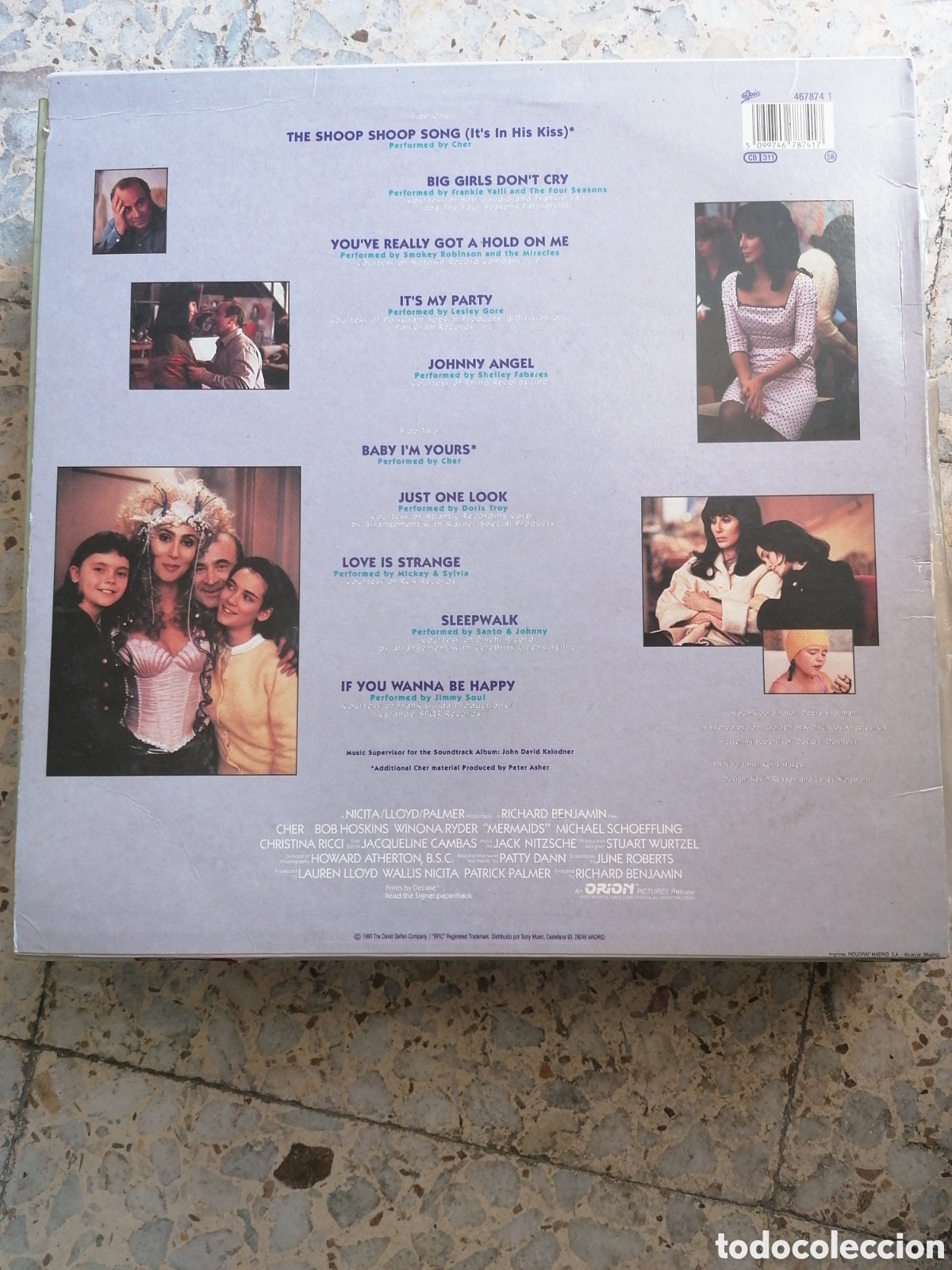 Discos de vinilo: LP MERMAIDS CHER 1990 ESPA&Ntilde;A - Foto 2