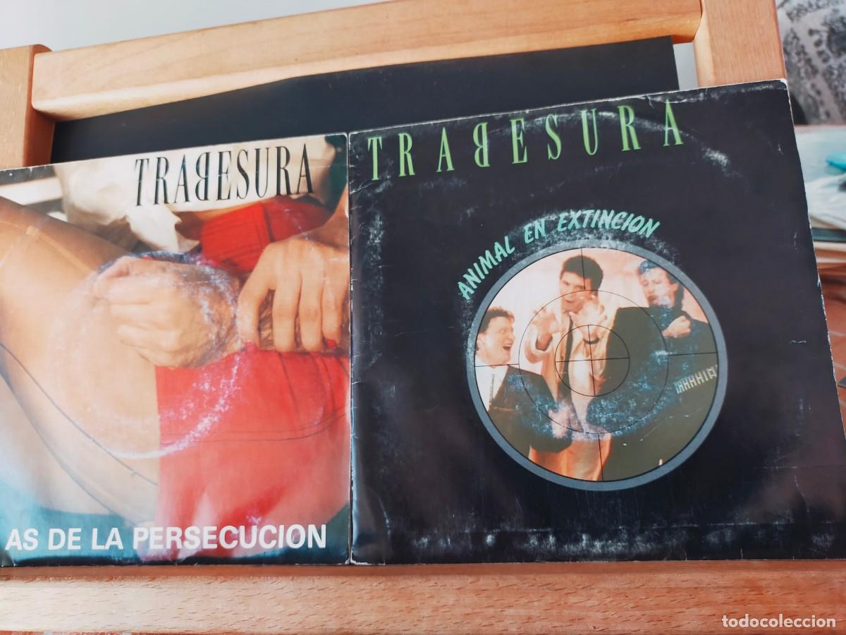 Discos de vinilo: TRABESURA. LOTE DE 2 SINGLES. 2 TYEMAS EN CADA DISCO. 1989 - 1990